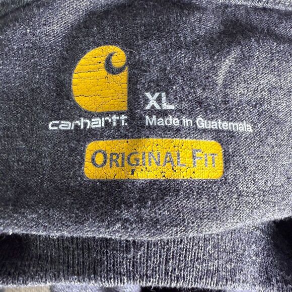 Carhartt Long Sleeve T-Shirt, Sz XL Original Fit, Gray, Front Pocket, Work Shirt - Picture 7 of 10